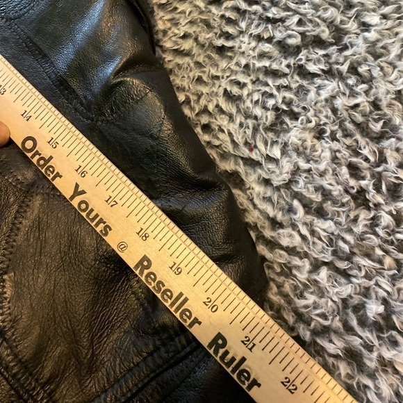 Vintage 80s Men’s Patchwork Genuine Leather  Jacket With Patches Size XL - Picture 12 of 13